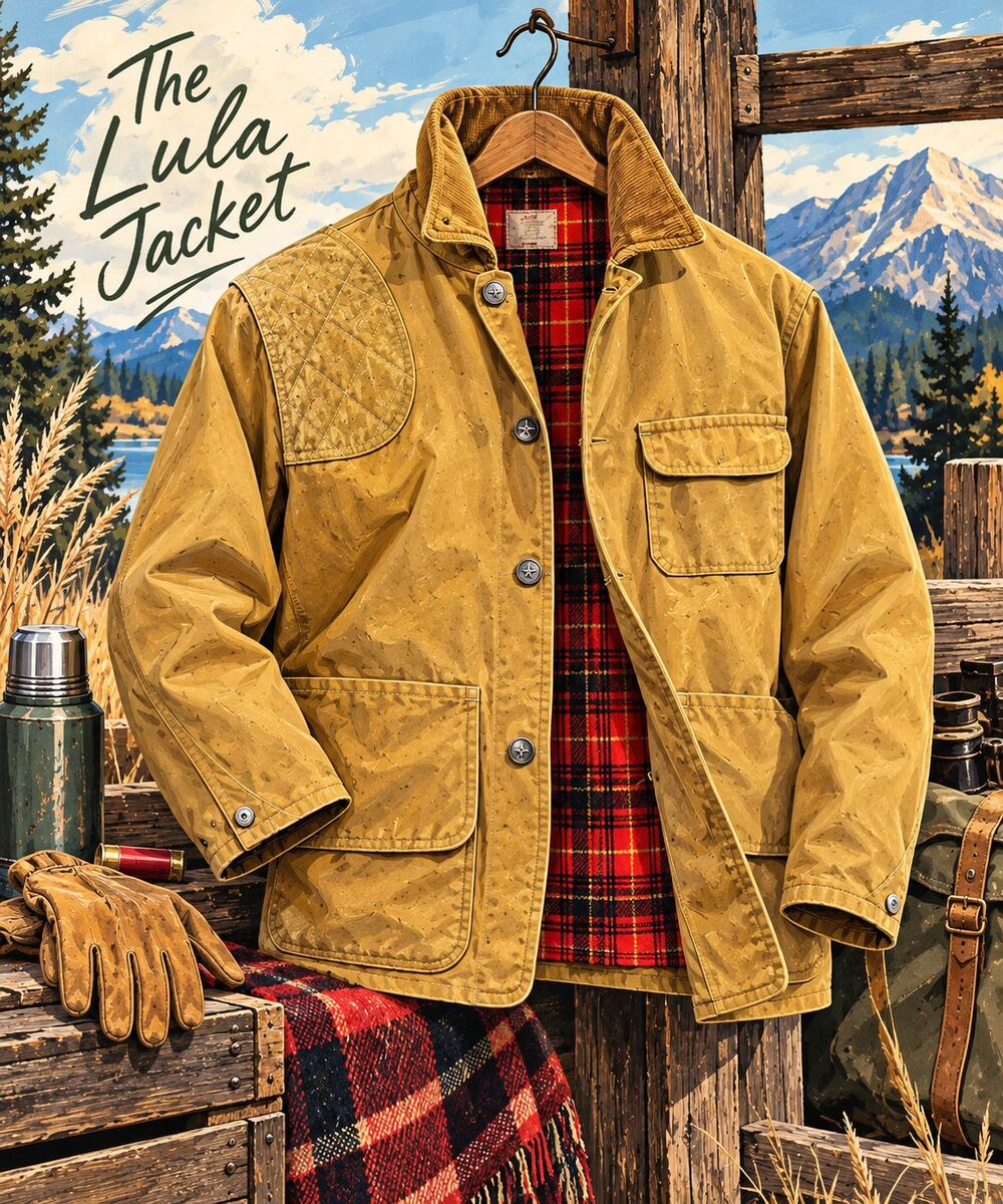 Vintage Western Field Hunting Jacket Small Canvas Game Pocket 1950s-60s Workwear